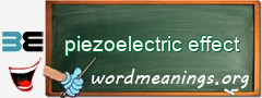 WordMeaning blackboard for piezoelectric effect